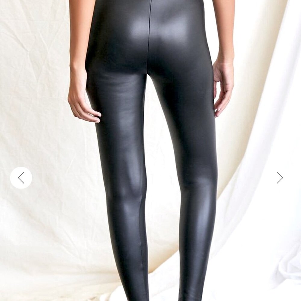 Faux leather leggings